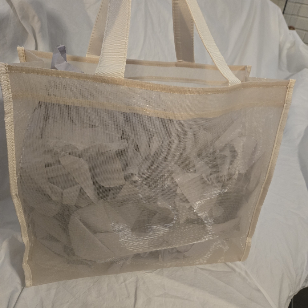 Dior Beige Embroidered Tote with Butterfly Design - Picture 5 of 9